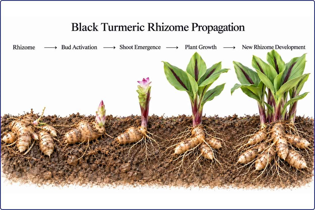 Growing Black Turmeric From Rhizomes: How Curcuma caesia Is Propagated