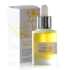 Yellow Signal Dew Oil bottle and packaging on a white background