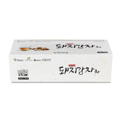 White packaging box with Korean text and graphics on a white background