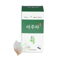 Bitter Mellon tea packaging with green and white design on a white background