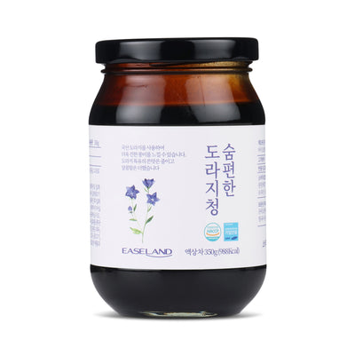 Jar of EaseLand Balloon flower Syrup product with a white label on a white background