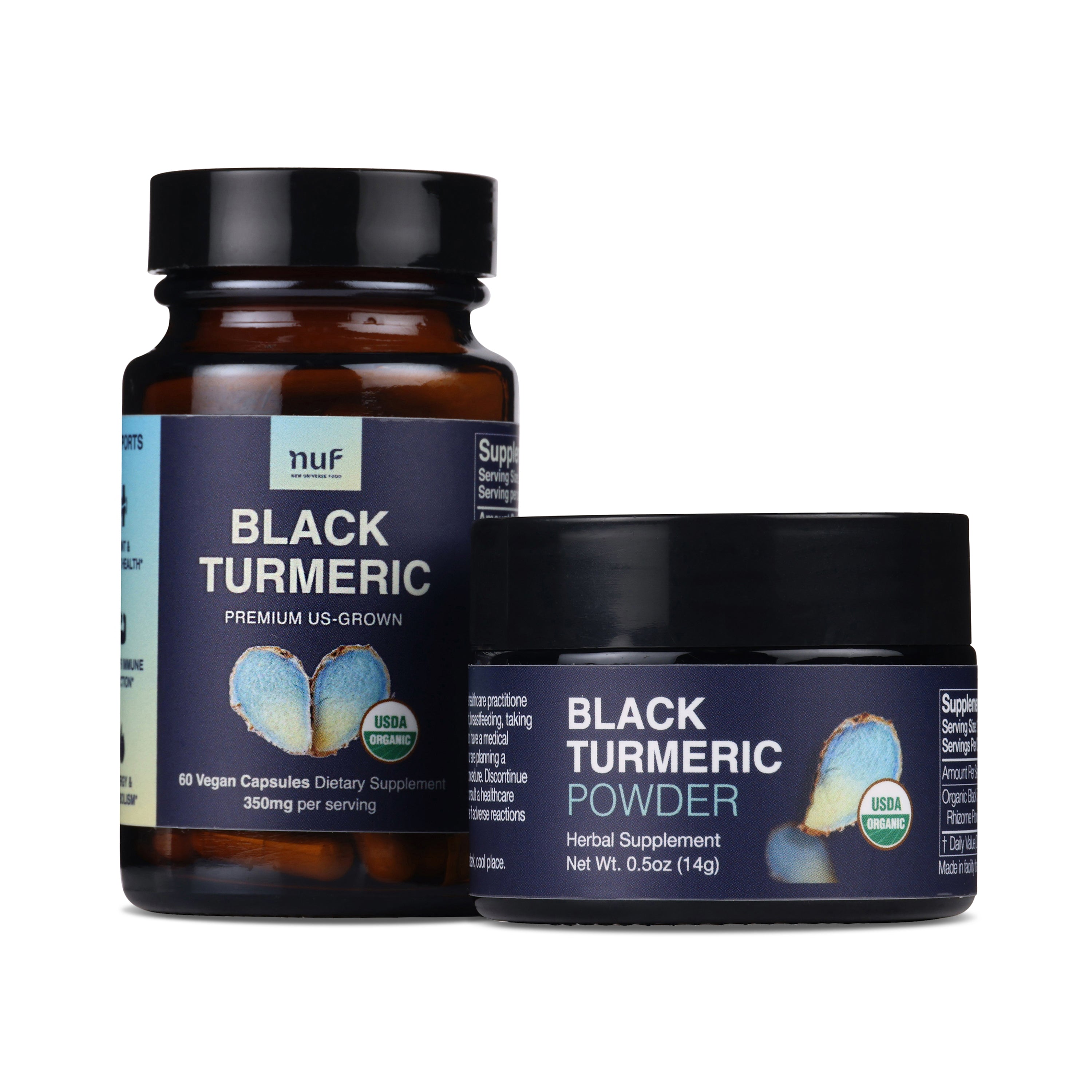 Black Turmeric Power Bundle — Capsules + Powder by New Universe Food