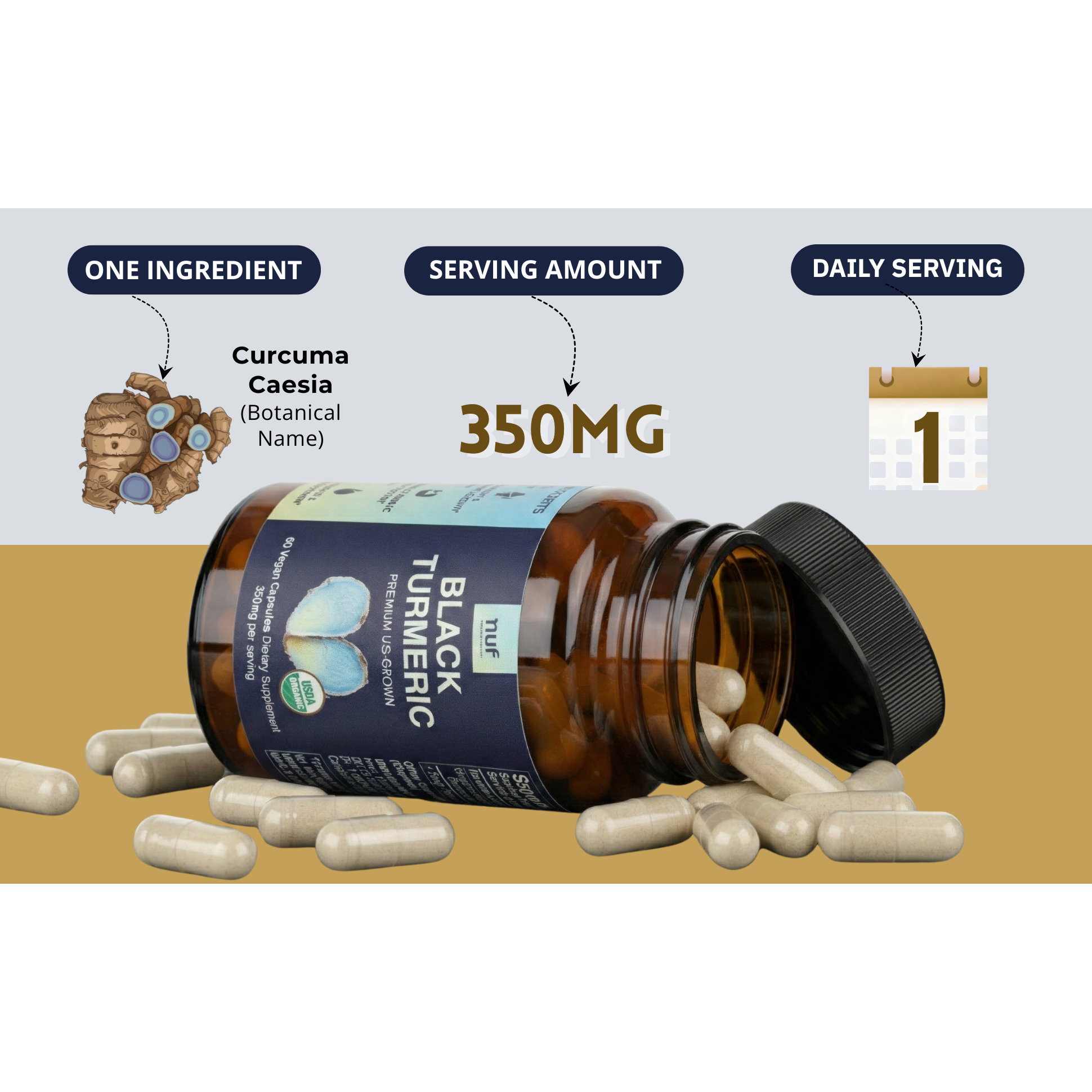 Black Turmeric Power Bundle — Capsules + Powder by New Universe Food