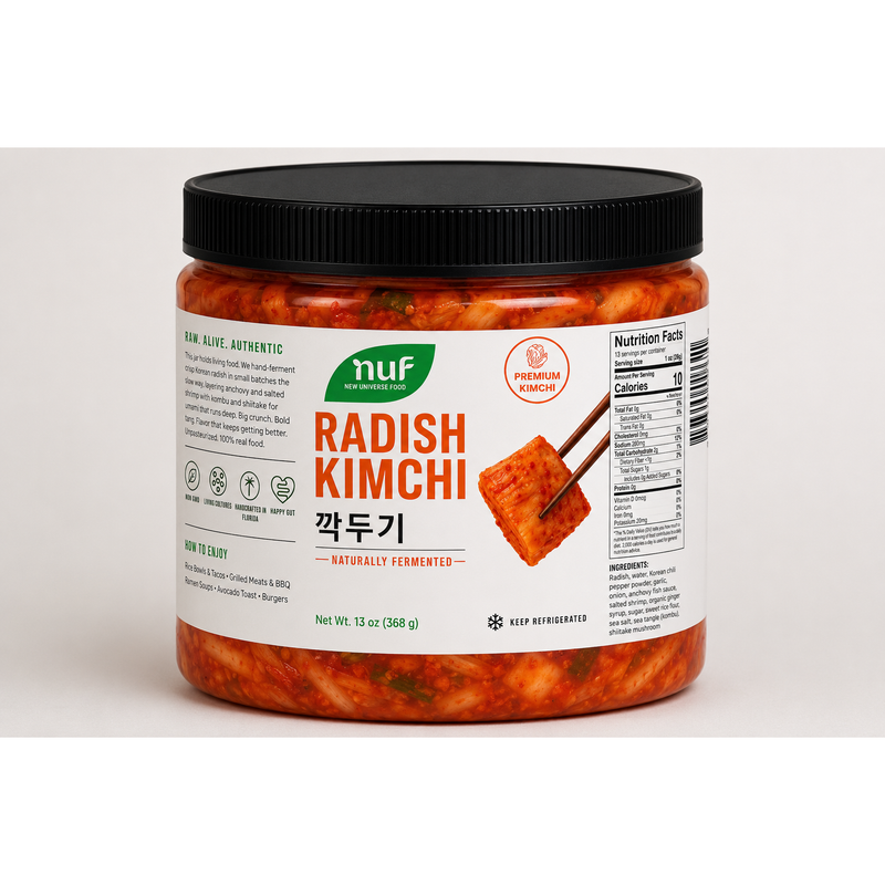 Radish Kimchi (Kkakdugi) – Naturally Fermented & Alive | New Universe Food