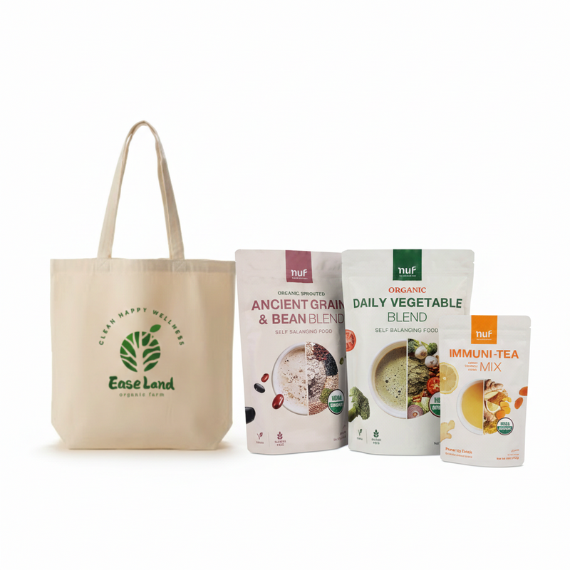 Self Balancing Food Vegetable and Ancient Grain & Immuni-Tea Set w/eGuide & Tote Bag