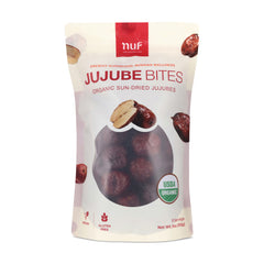 Packaging of NUF Jujube Bites on a white background