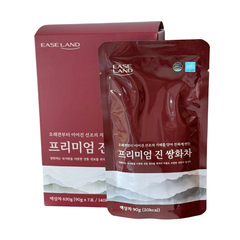 Ssanghwa tea with red package with EaseLand branding on a white background