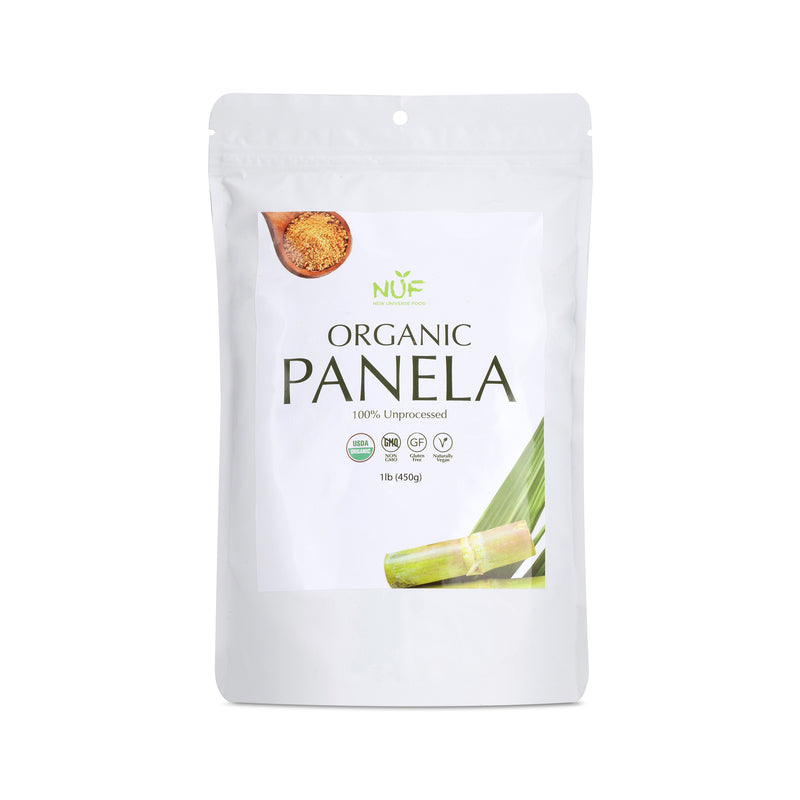 Organic panela package with NUF branding on a white background