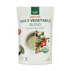NUF Organic Daily Vegetable Blend package on a white background
