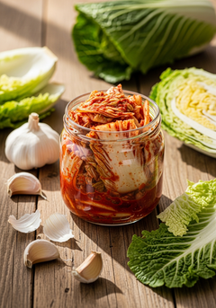 Classic Kimchi (Sliced) - jar of traditional fermented napa cabbage kimchi